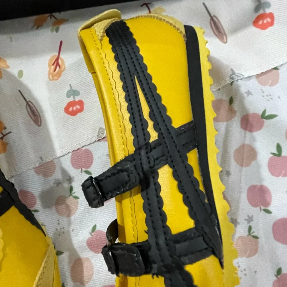 Onitsuka Tiger by Asics Yellow and Black Mary Jane Flats